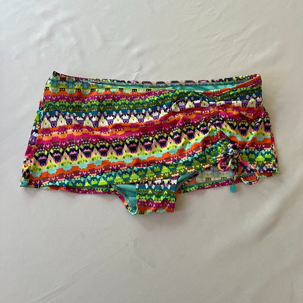 Bleu Rod Beattie Adjustable Sarong Skirted Swim Bikini Bottom Sz 10 - Picture 1 of 10